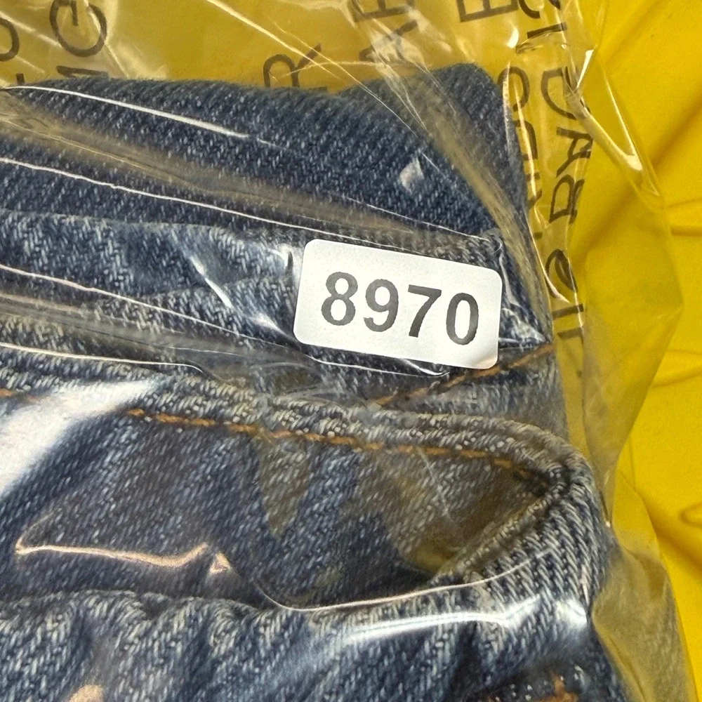 Pilcro Anthropologie Barrel Leg Jeans 27 Medium Wash Blue High Rise Relaxed Seam